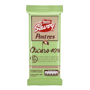 CHOCOLATE SAVOY OSCURO 40% 200 GR