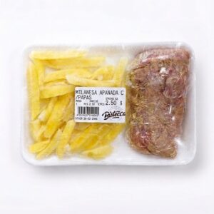 MILANESA APANADA CON PAPAS