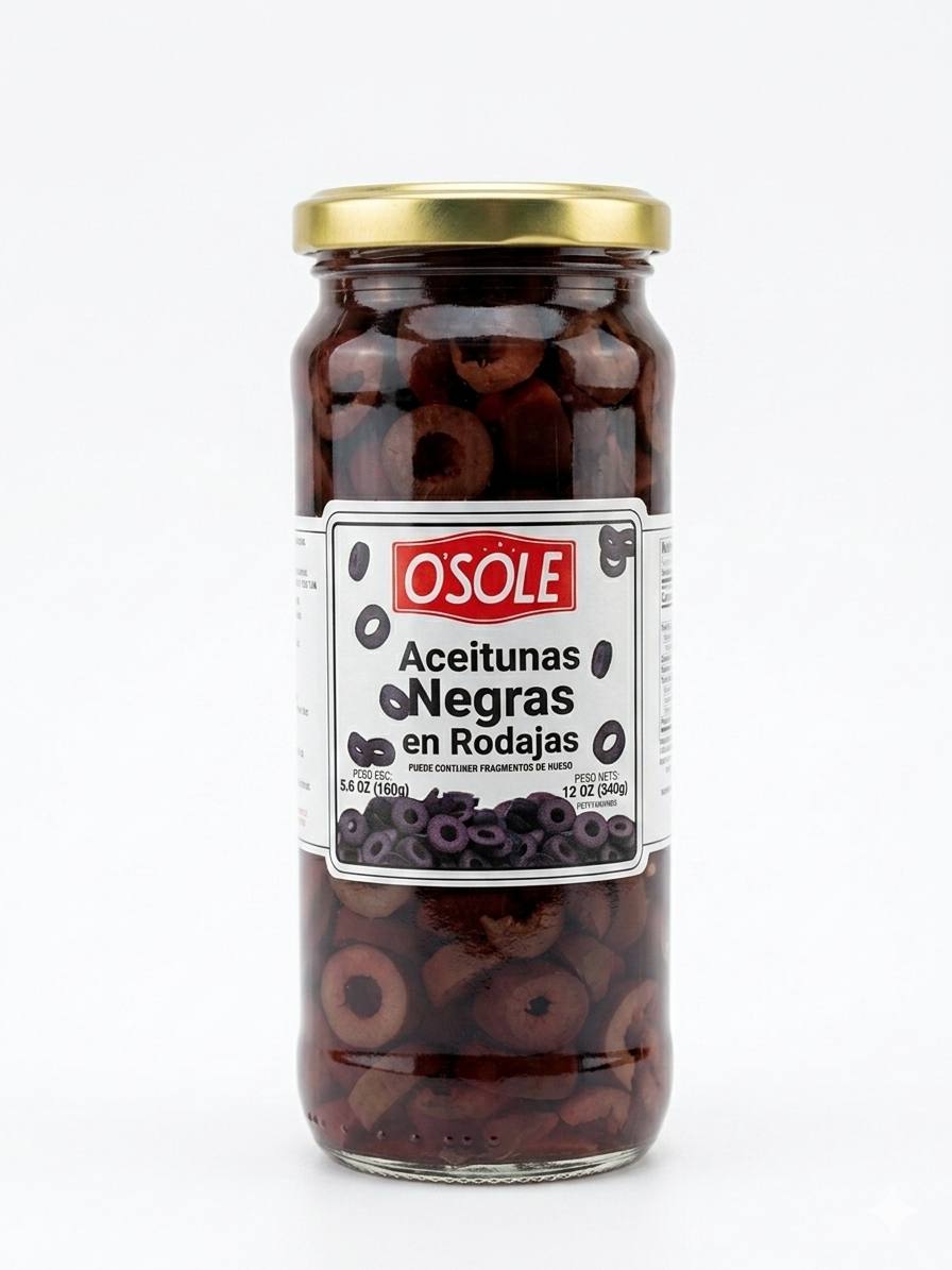 ACEITUNAS NEGRAS EN RODAJAS OSOLE 340G